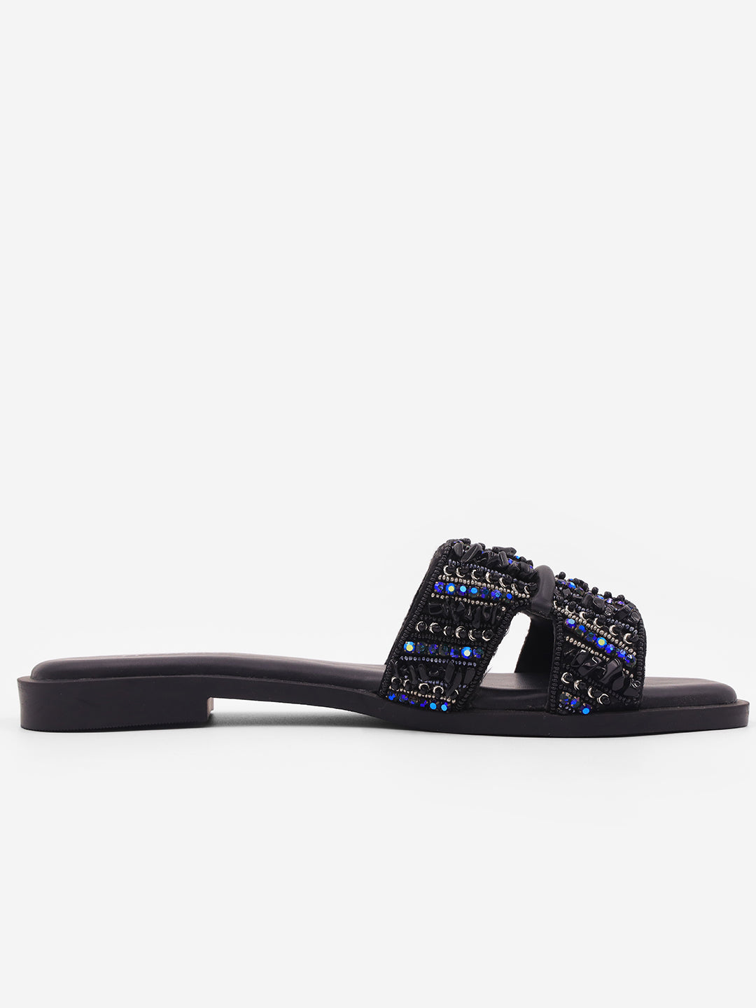 CHLLEN Midnight Sparkle Embellished Flats