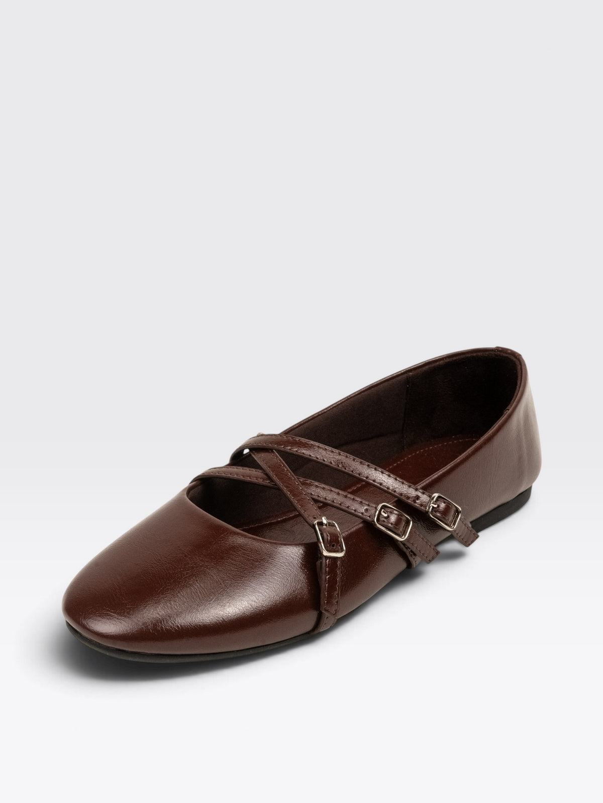 CHLLEN Verona Chocolate Brown Mary Jane Flats