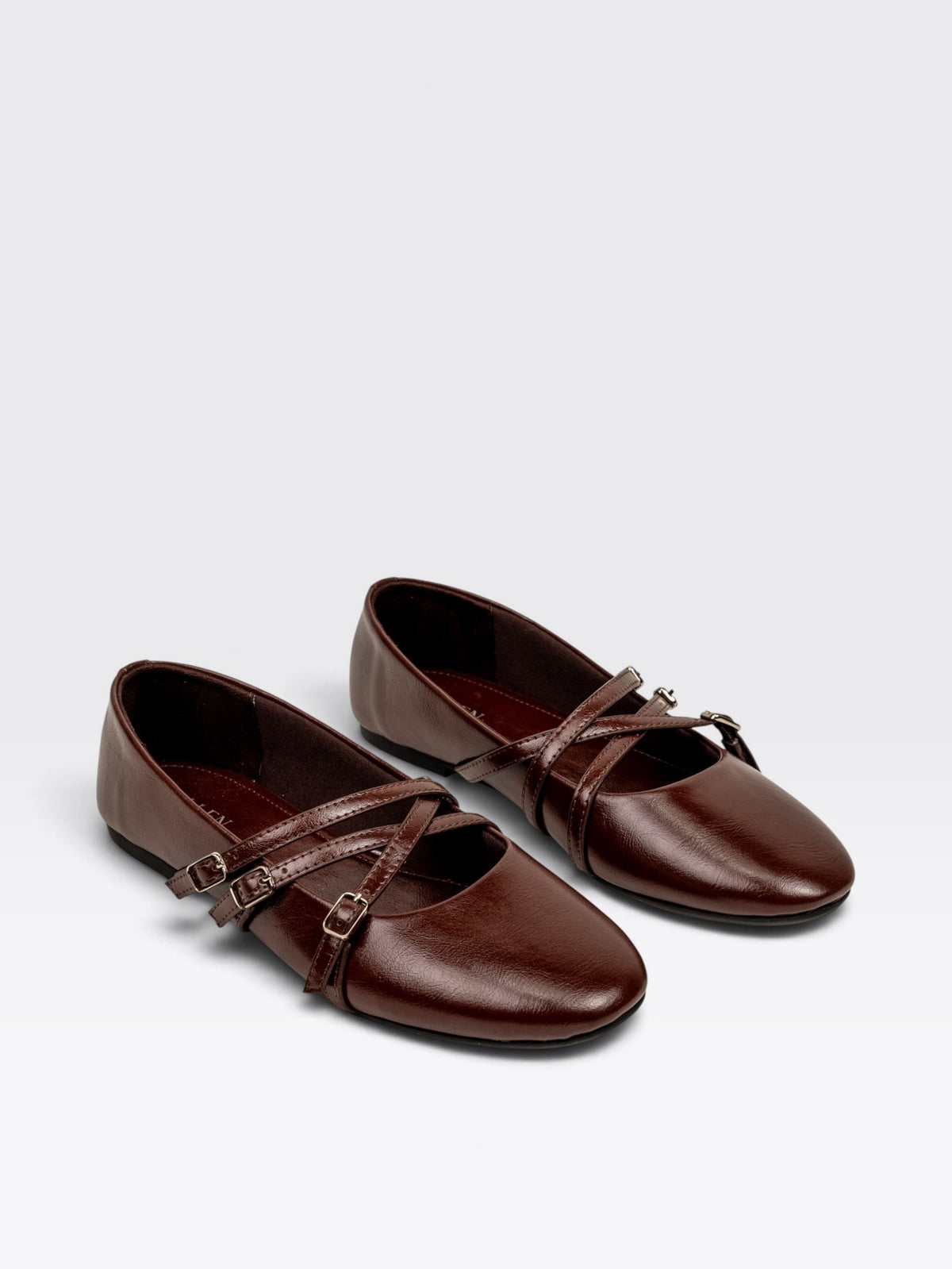 CHLLEN Verona Chocolate Brown Mary Jane Flats
