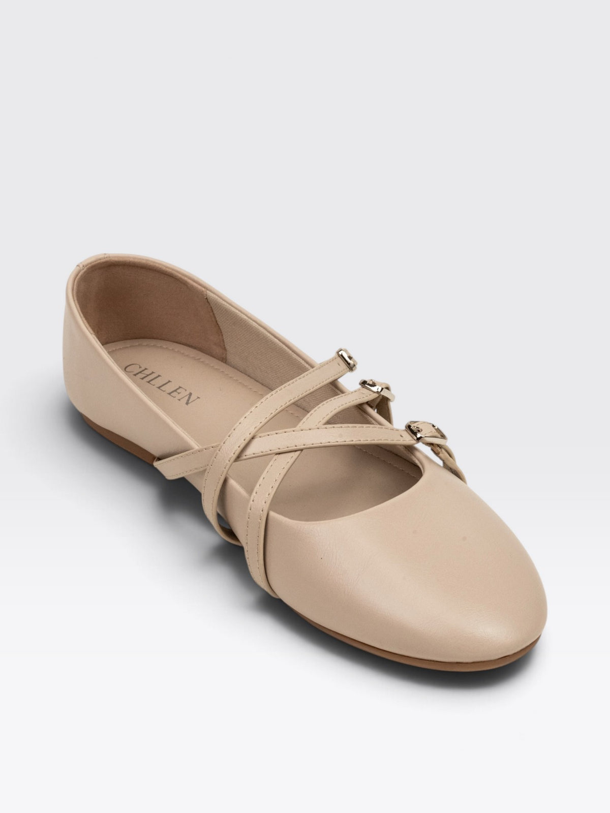 CHLLEN Verona Ivory Mary Jane Flats