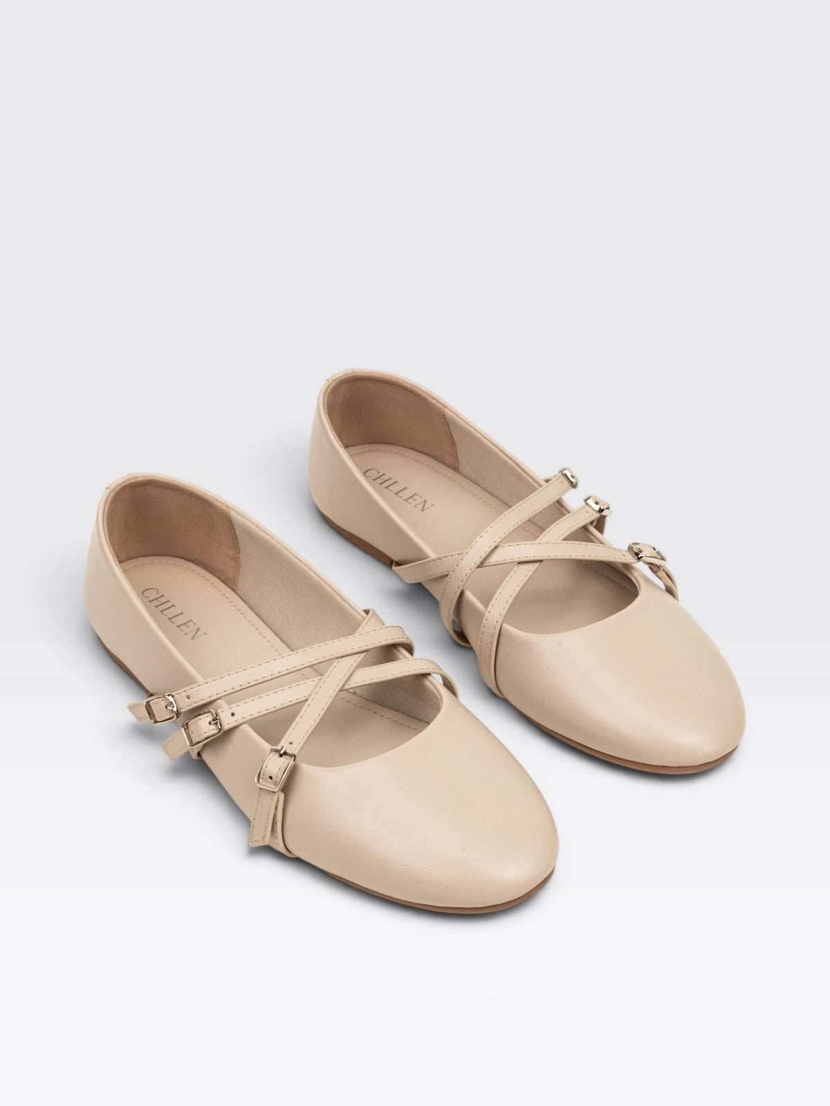 CHLLEN Verona Ivory Mary Jane Flats