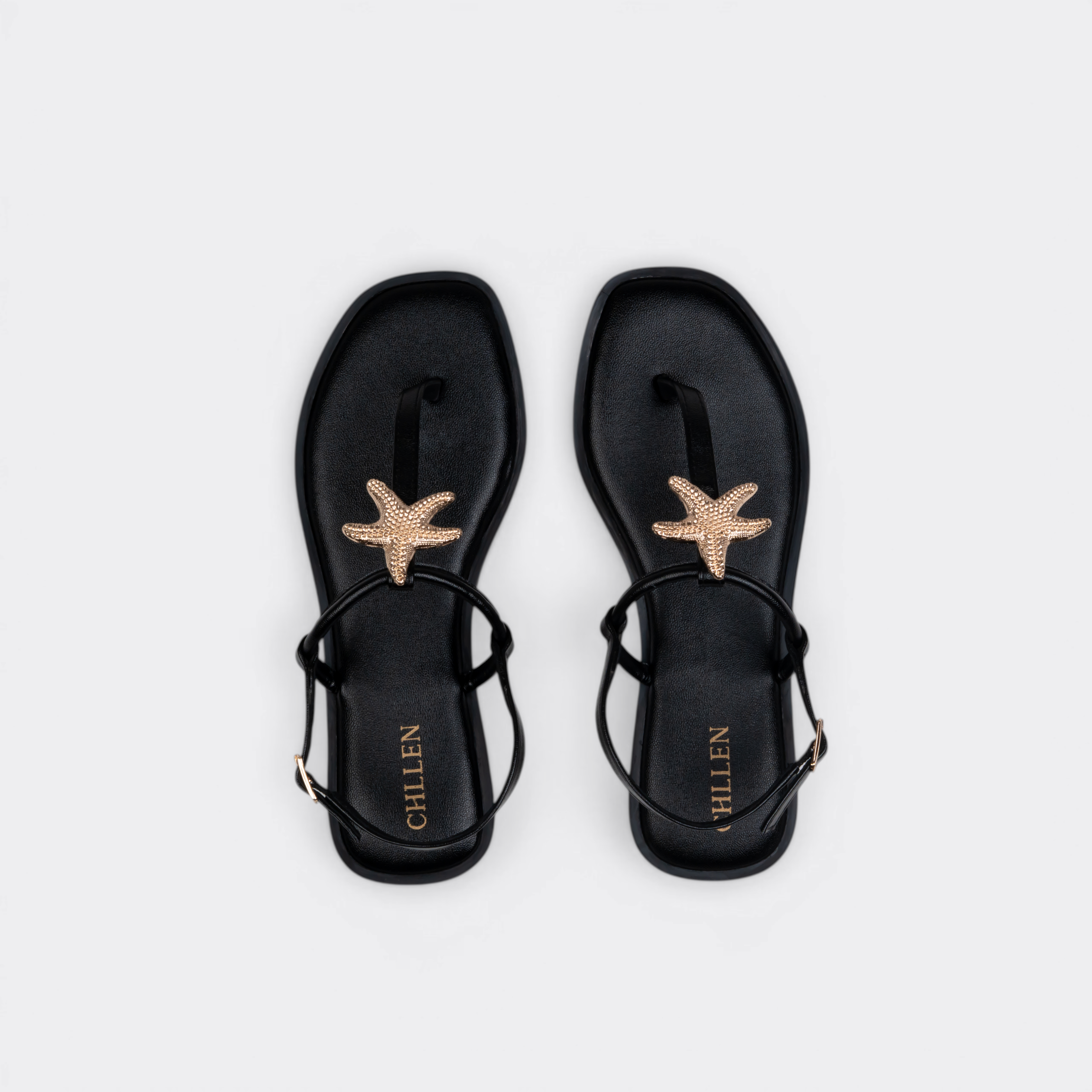 CHLLEN Star Charm Strap Sandals