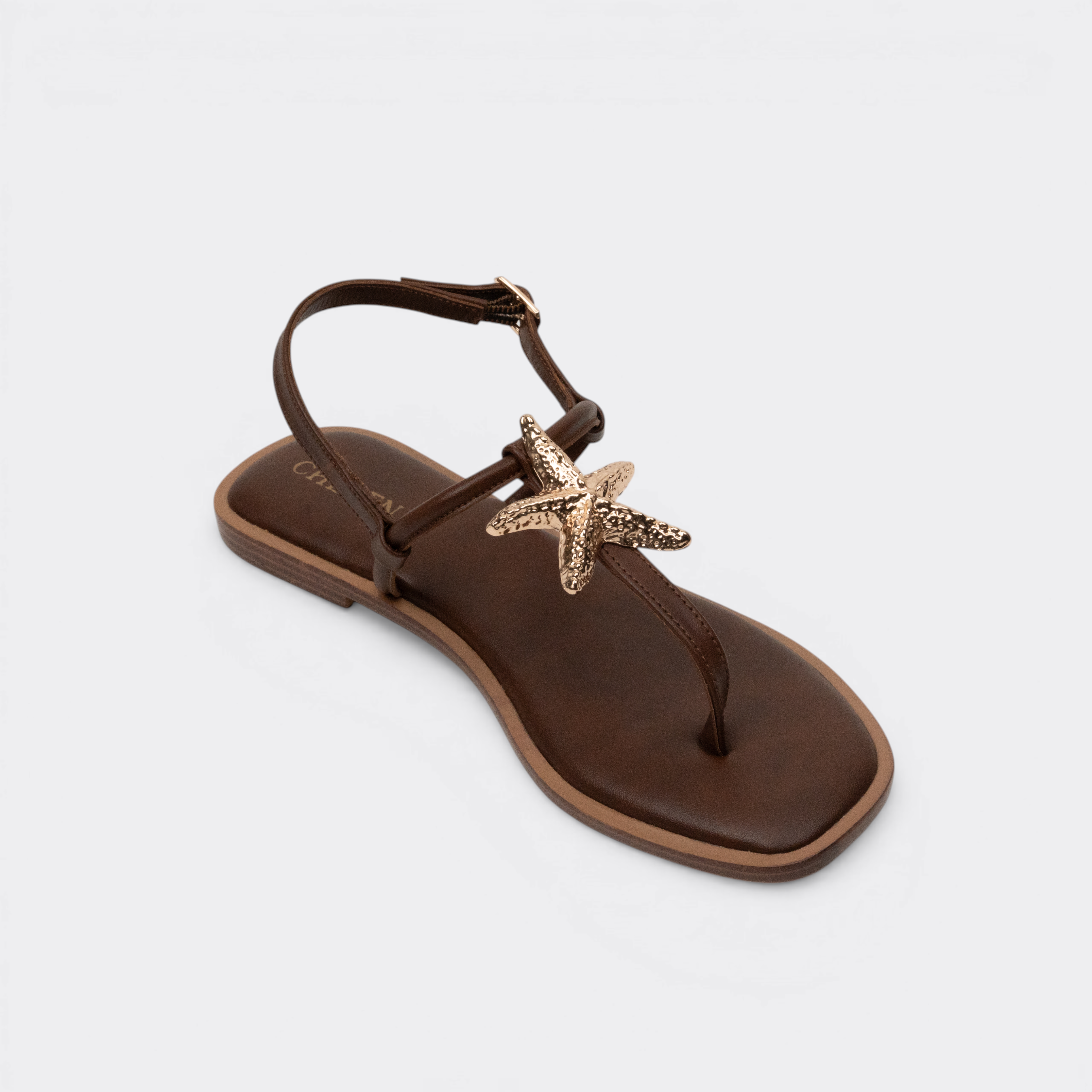 CHLLEN Cocoa Star Charm Strap Sandals