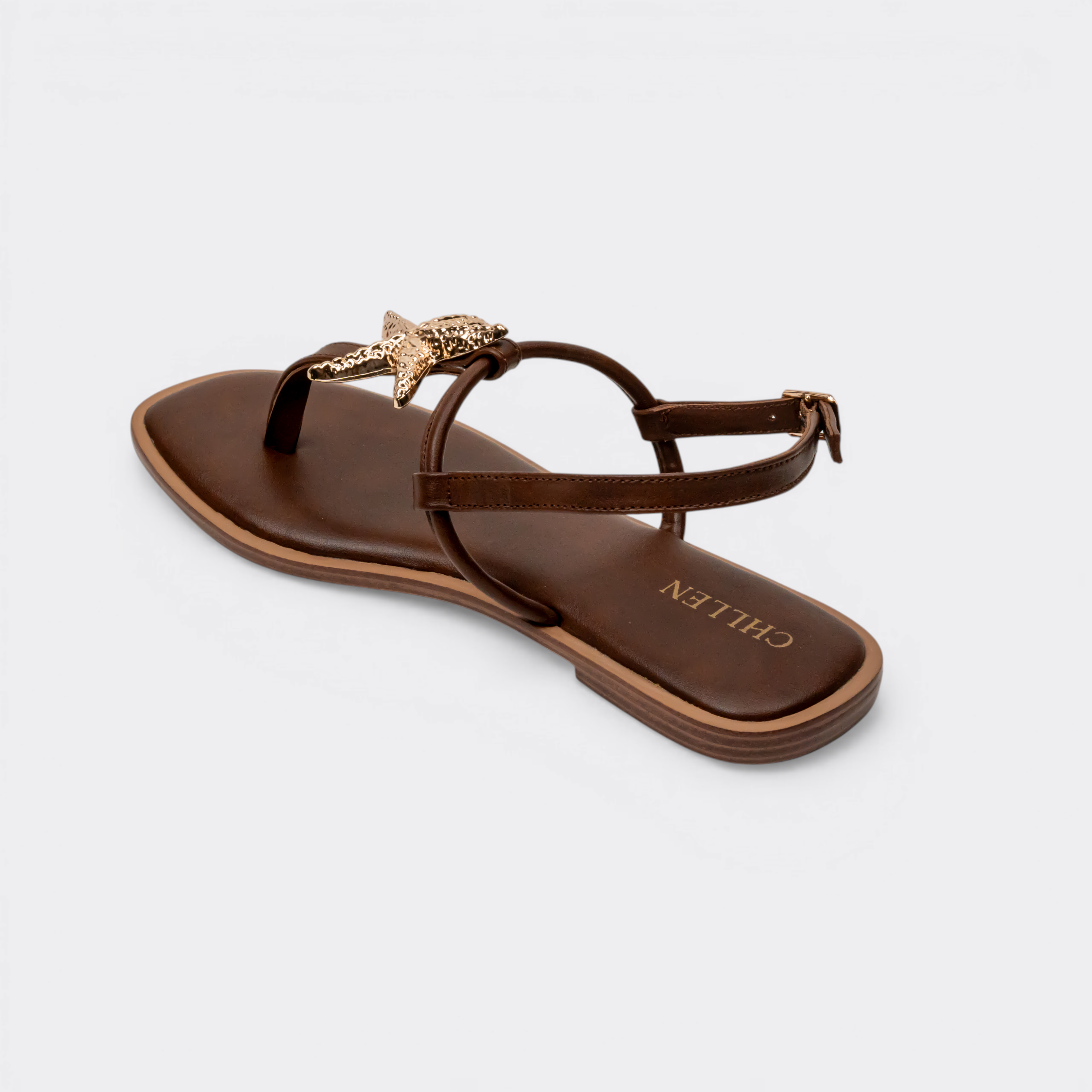 CHLLEN Cocoa Star Charm Strap Sandals