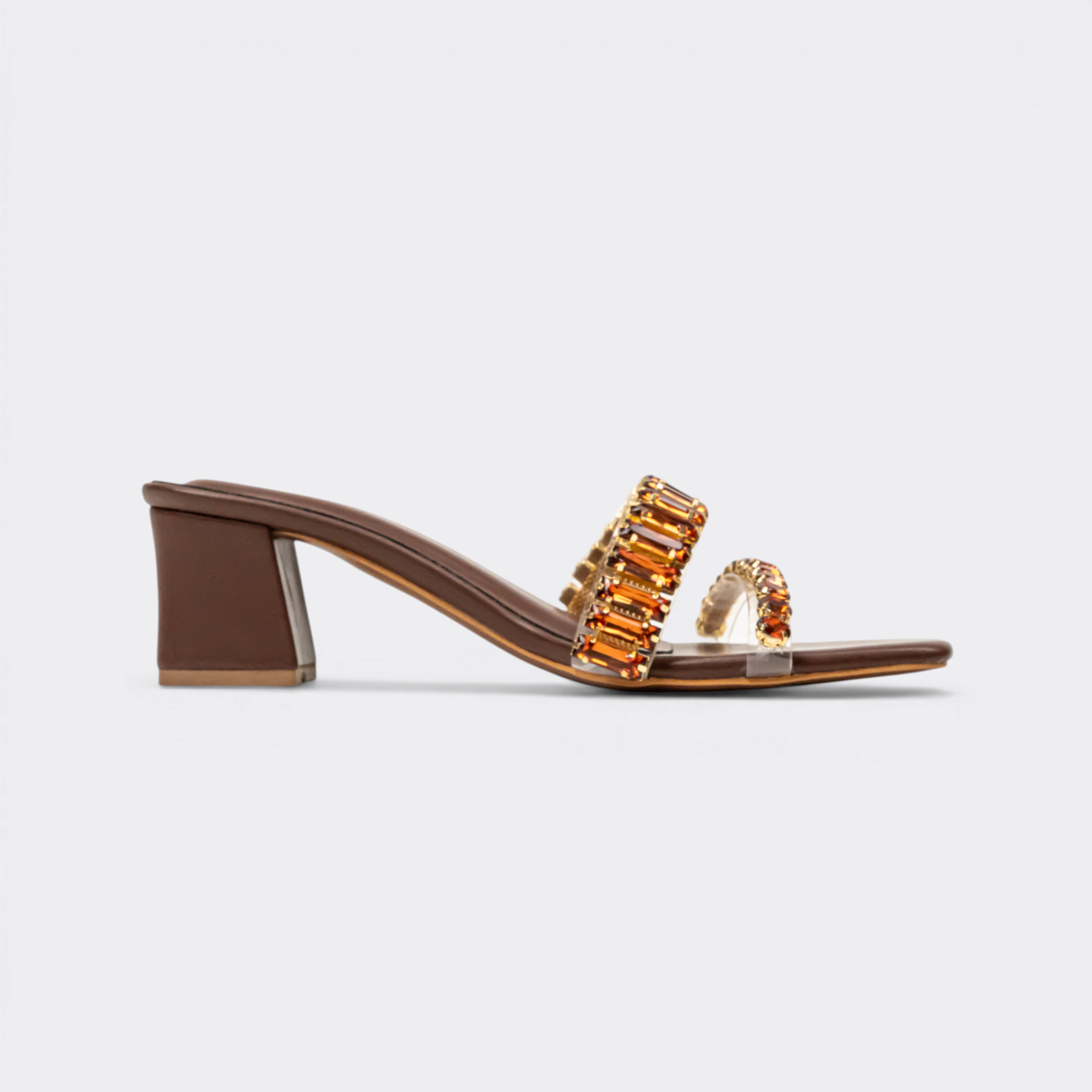 Chllen Ember Crystal Strap Block Heel