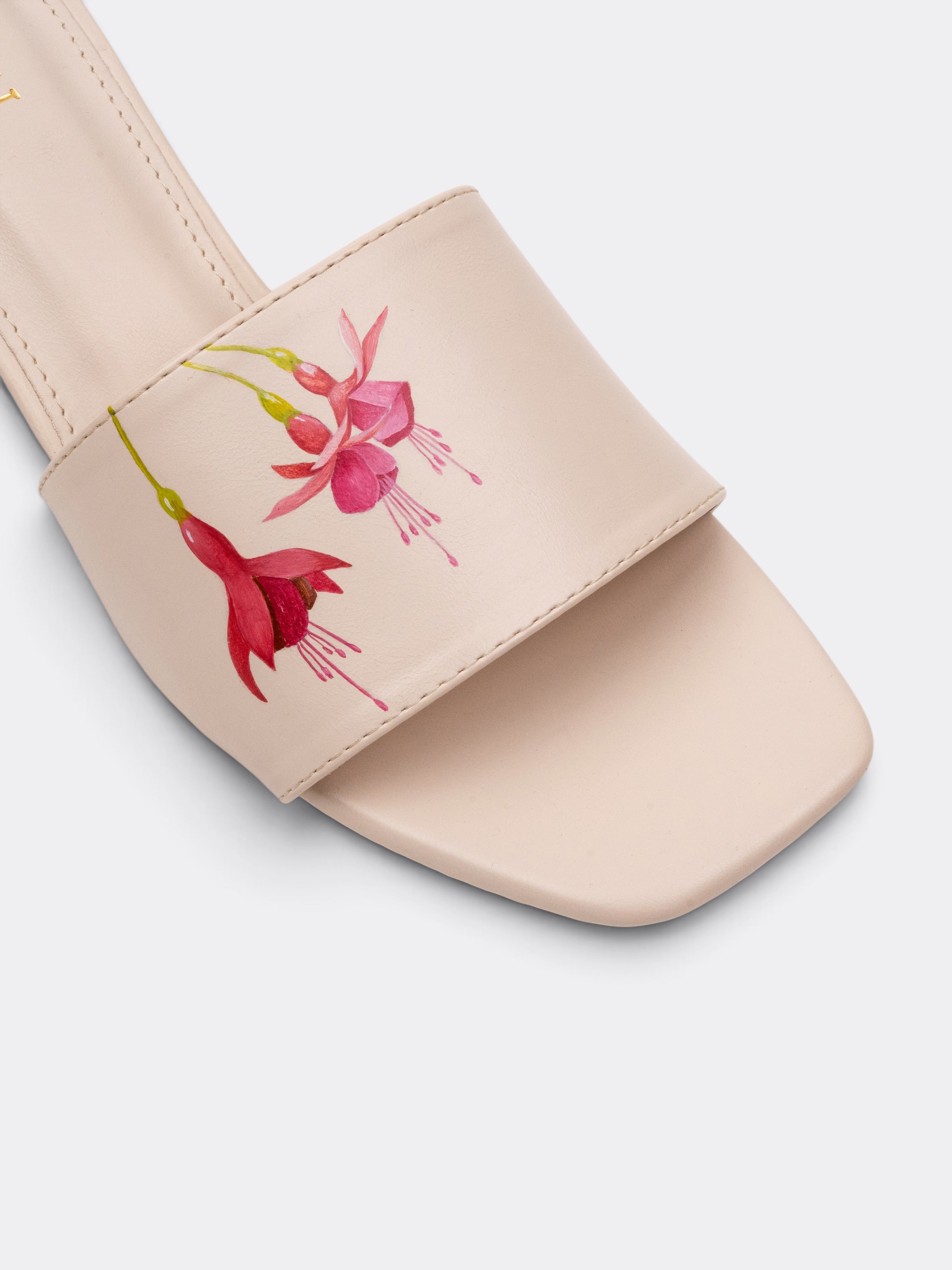 CHLLEN WildBloom Hand-Painted Floral Block Heel