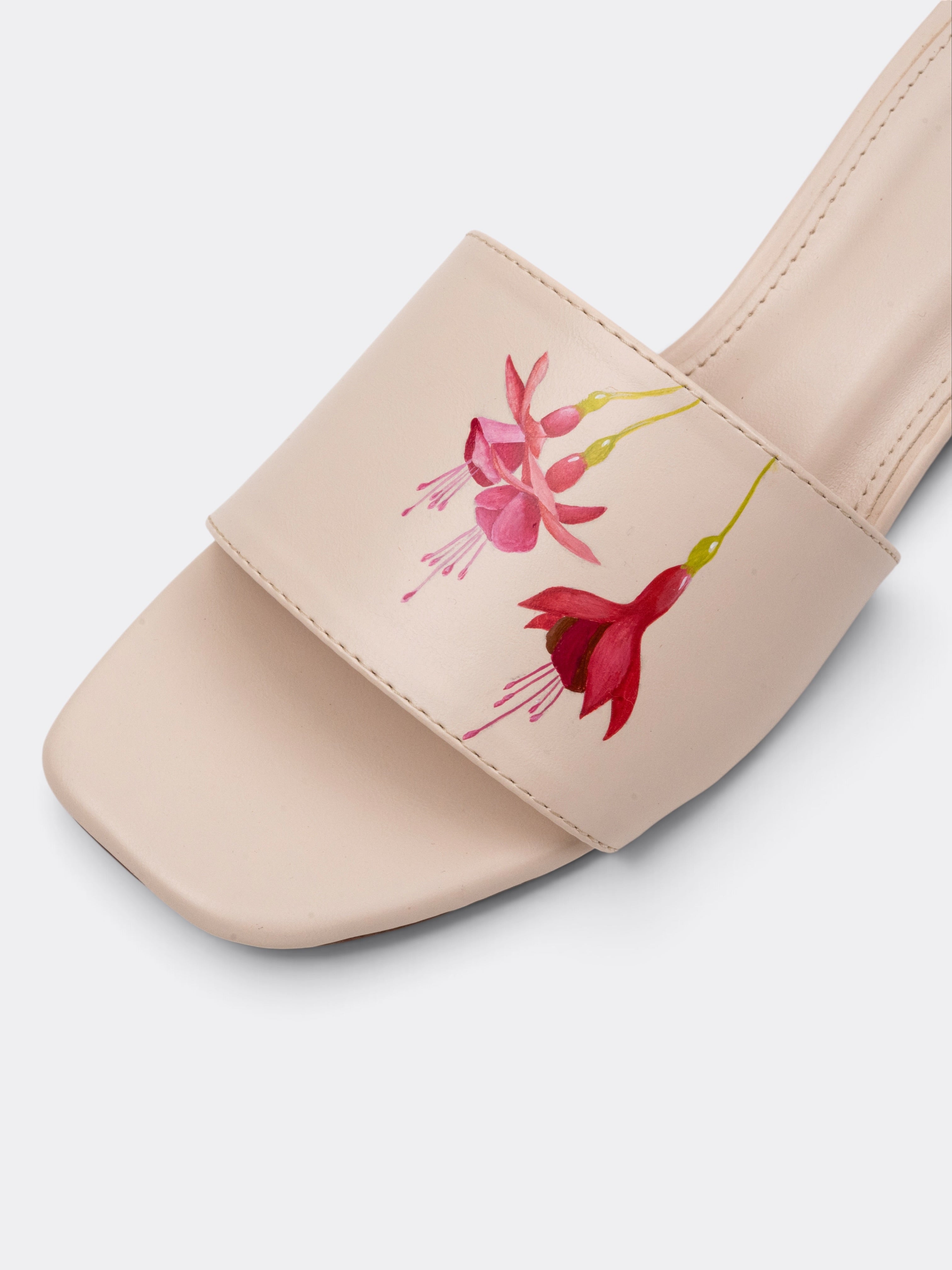CHLLEN WildBloom Hand-Painted Floral Block Heel