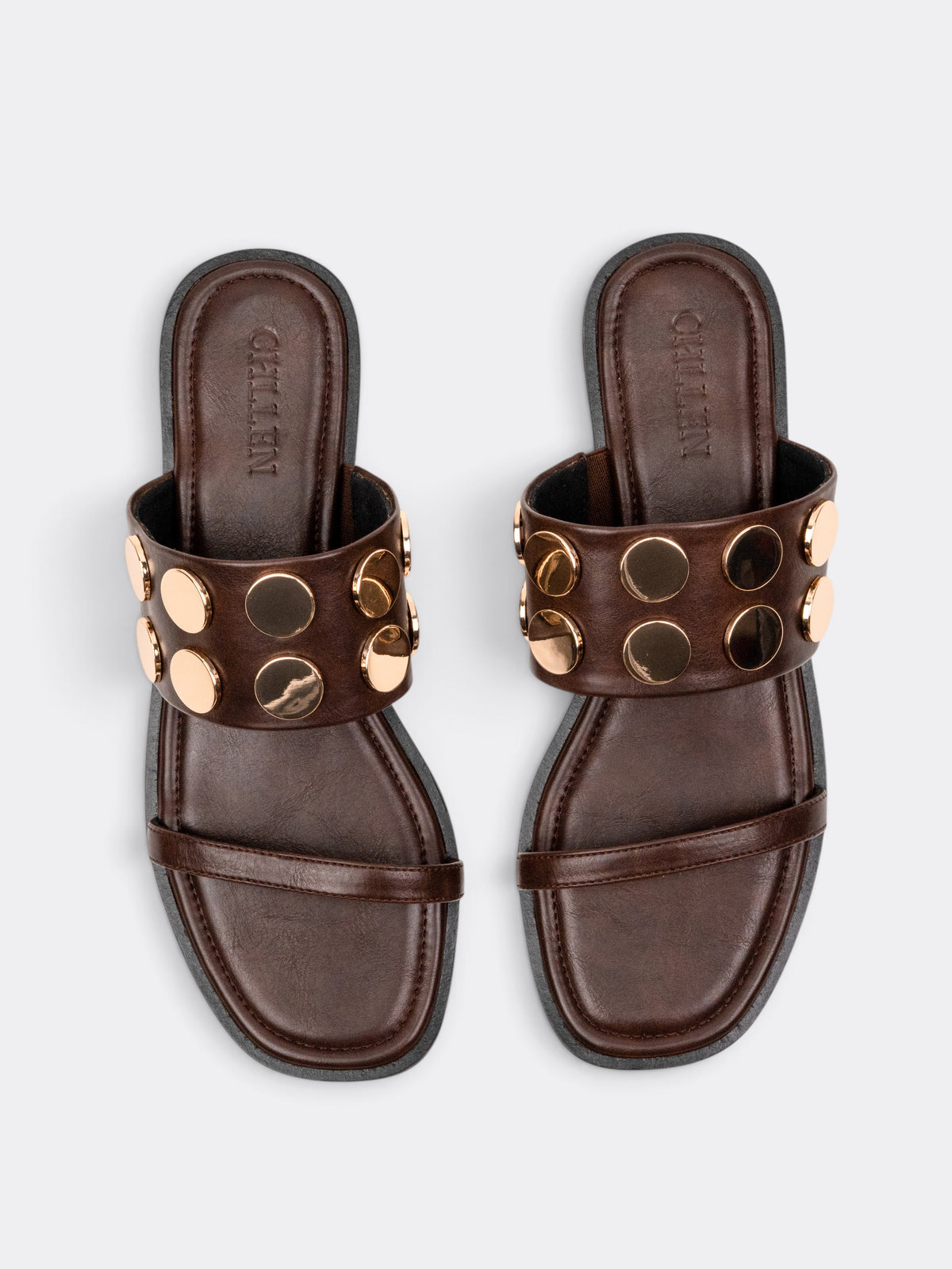 Chllen Studded Toe-Ring Flat