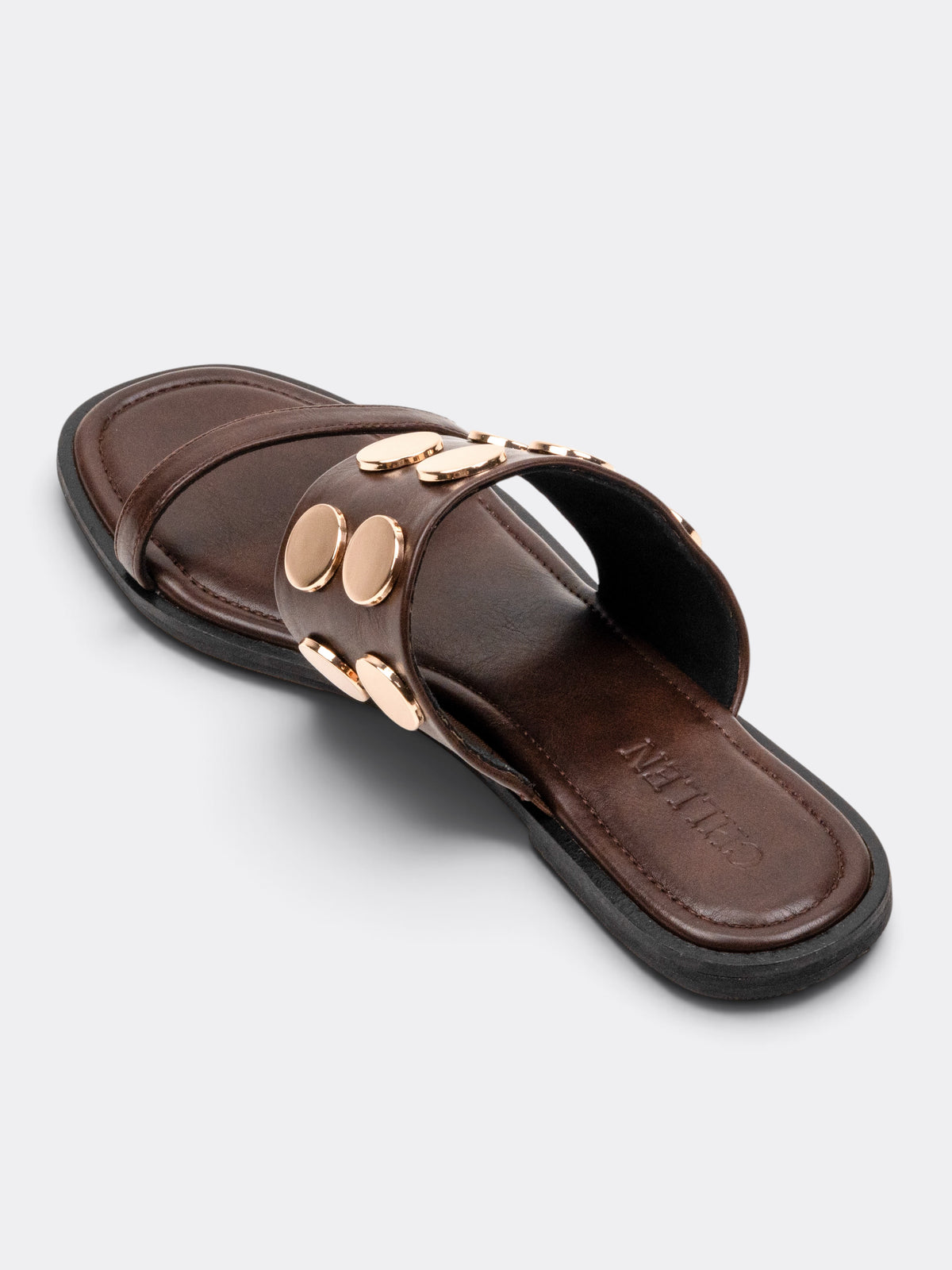 Chllen Studded Toe-Ring Flat