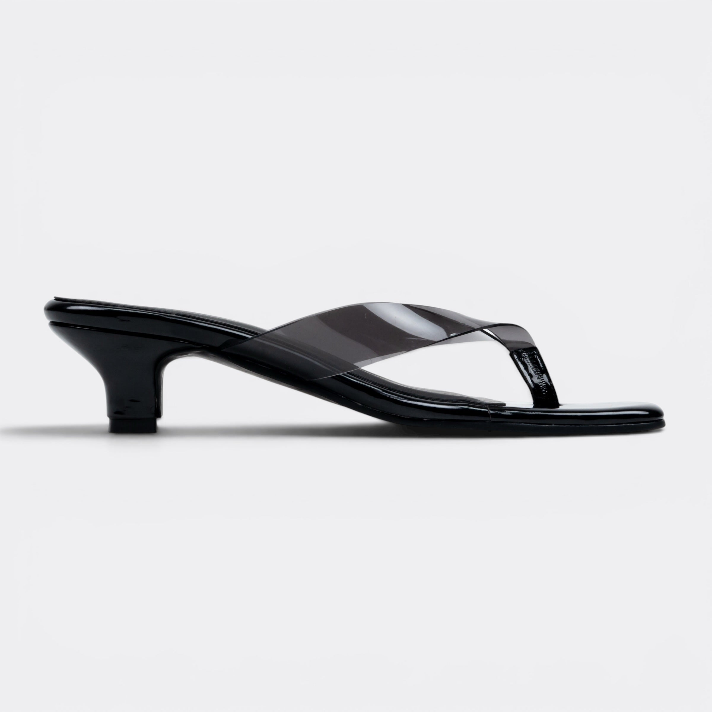 CHLLEN Luxe Clear Strap Kitten Heel