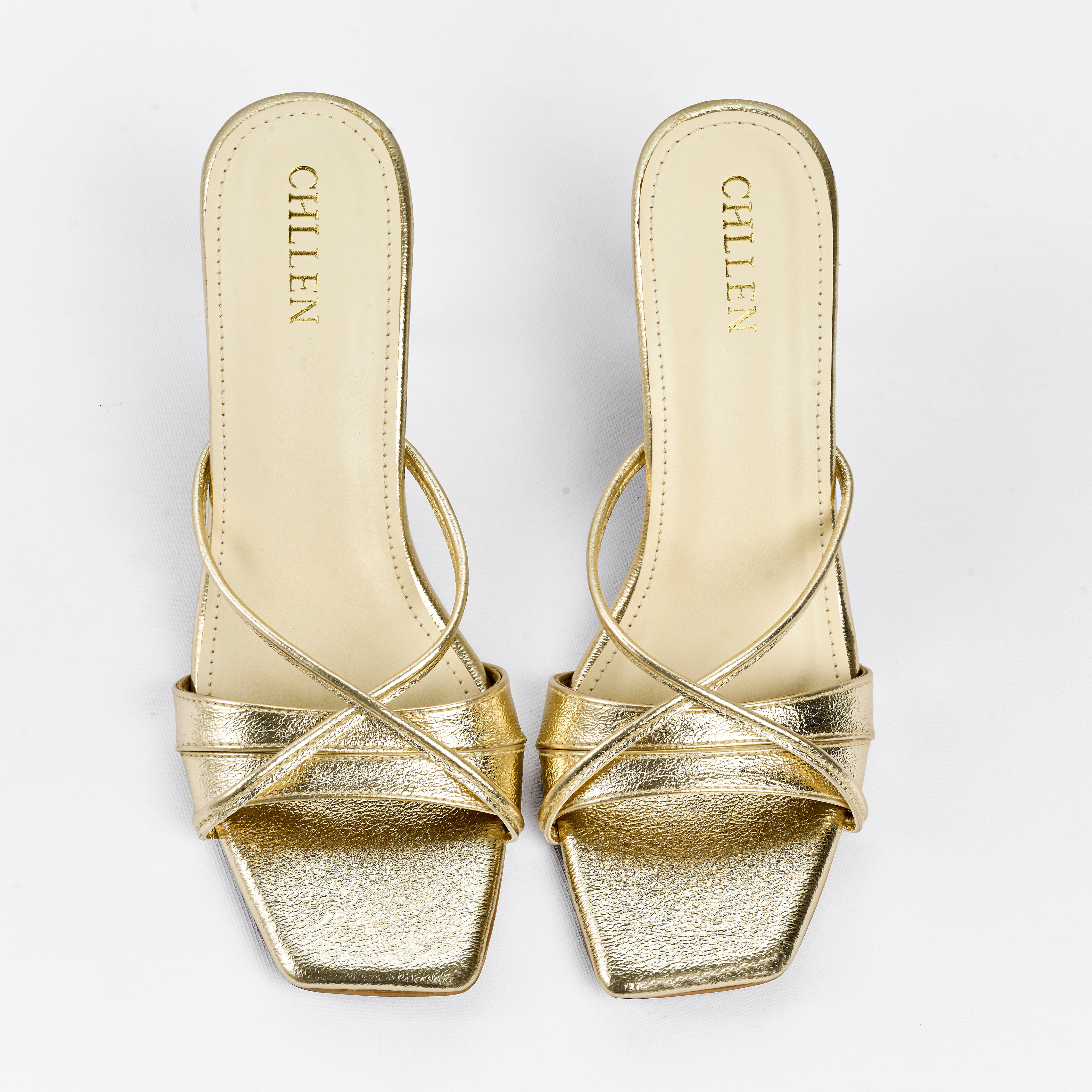 The "Aurelia" Gold Metallic Stiletto Mule