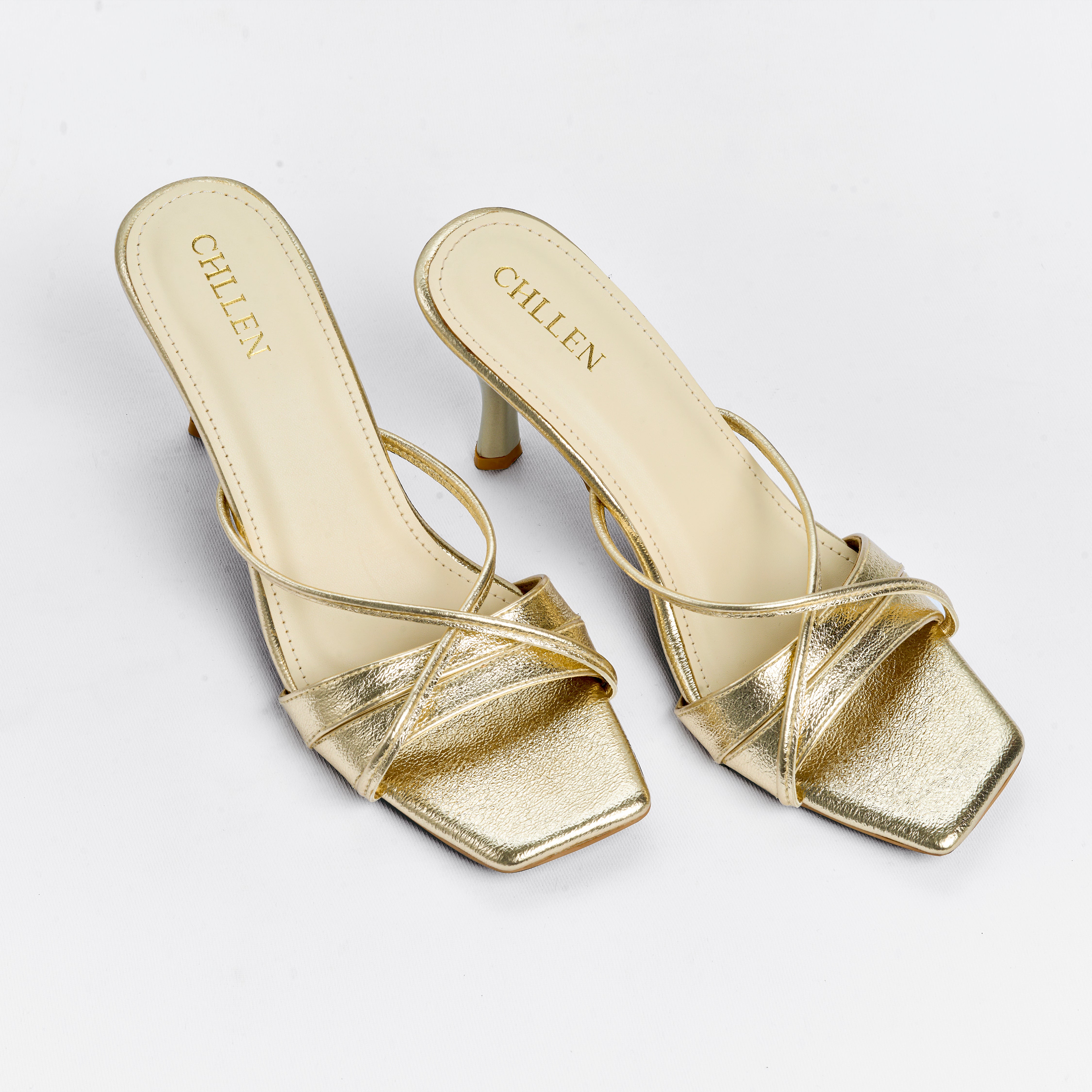 The "Aurelia" Gold Metallic Stiletto Mule