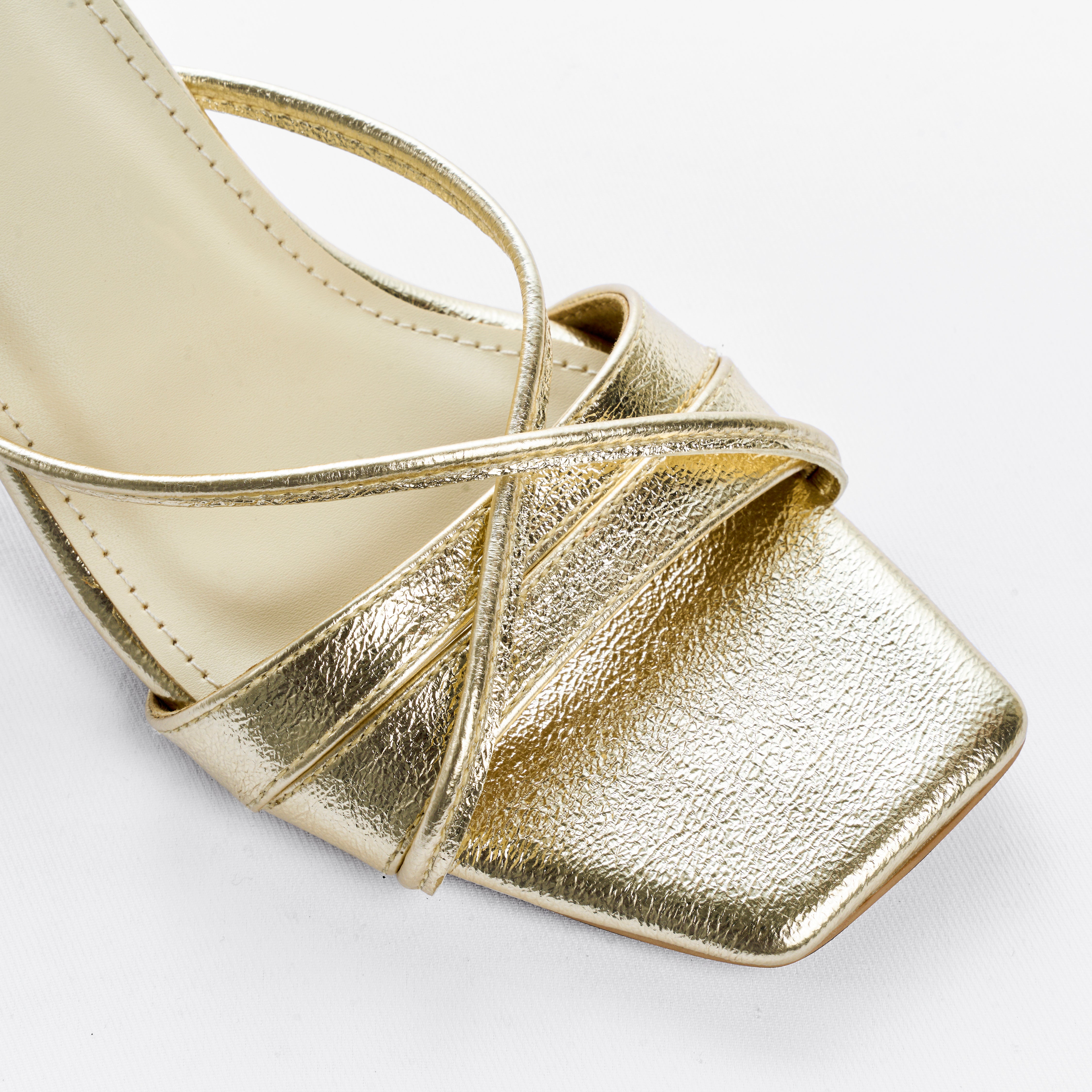 The "Aurelia" Gold Metallic Stiletto Mule