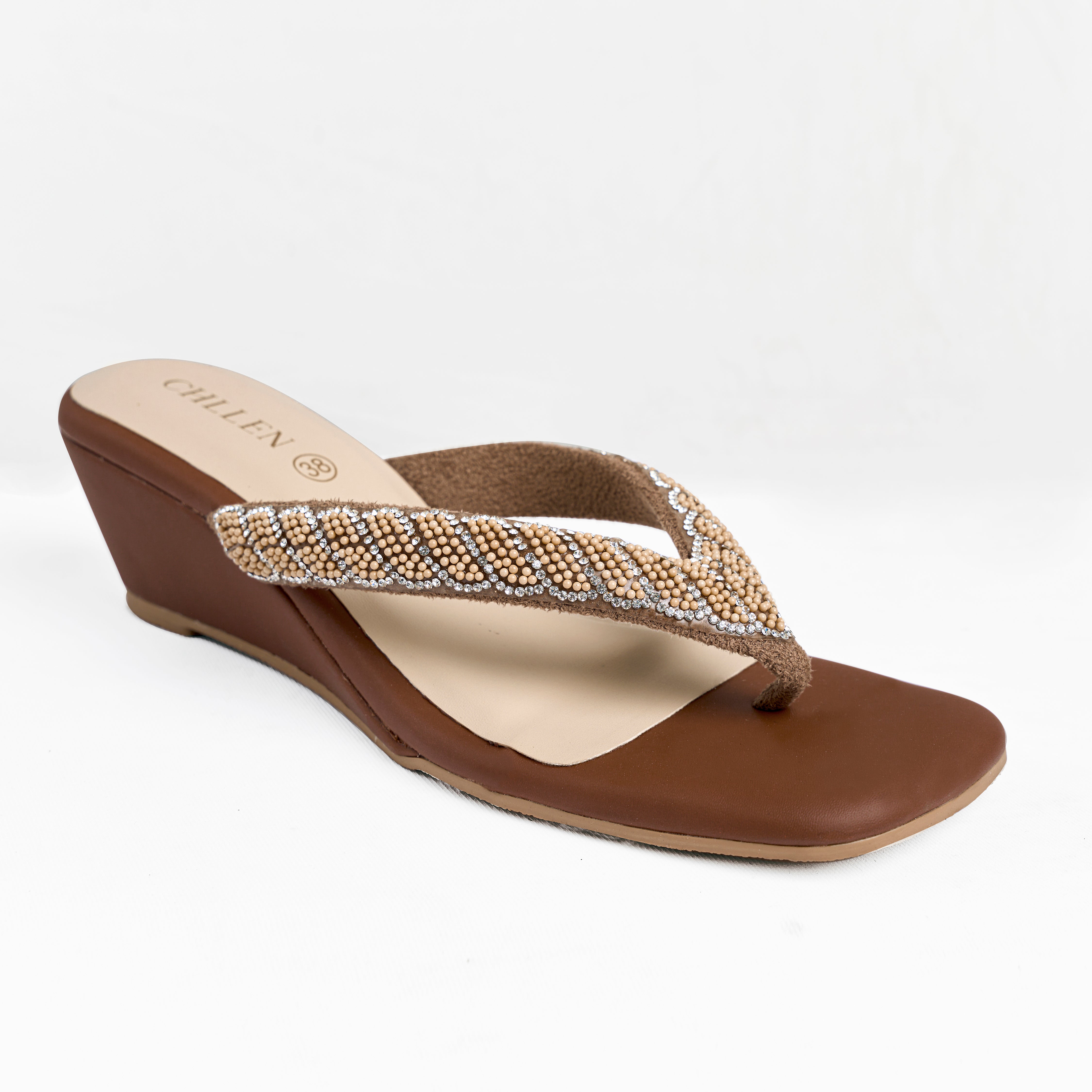 The "Desert Bloom" Embellished Wedge